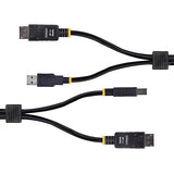 StarTech.com 10ft (3m) DisplayPort and USB 5Gbps KVM Cable, 4K 60Hz, Universal Compatible DP/USB Combo Cable for KVM Switches