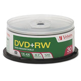 4X DVD+RWs, 30-Count Spindle Branded Surface 30pk