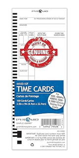 Pyramid English/French Time Cards for 4000, 4000hd, 4000pro, 5000 and 5000hd Time Clocks, 100 Pack English/French Time Systems 100 count