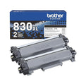 Brother Genuine TN830XL2PK High Yield Black Toner Cartridge 2-Pack for 6,000 Pages
