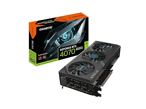 GIGABYTE GeForce RTX 4070 Super Eagle OC 12G Graphics Card, 3X WINDFORCE Fans, 12GB 192-bit GDDR6X, GV-N407SEAGLE OC-12GD? Video Card