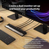 j5create USB-C Dual HDMI Docking Station (10-in-1), 4K + 1080p Dual HDMI Display, 5Gbps USB-A x3, SD Card Reader, PD 100W, RJ45 Ethernet, Combo Audio Jack, for MacBook and Windows Laptop (JCD542)
