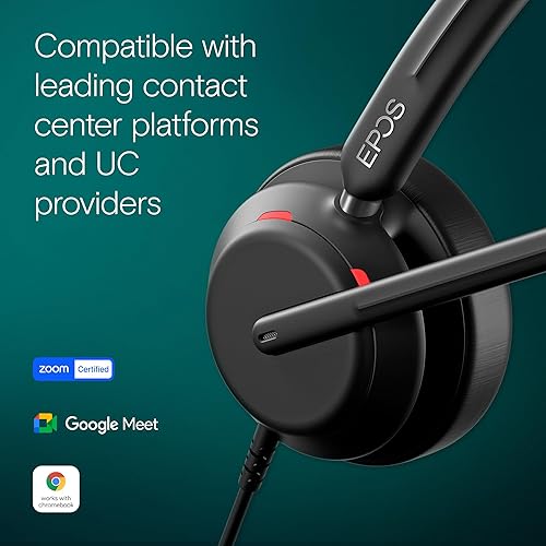 EPOS Impact 730 Mono Wired USB C and USB A Headset with Noise-Canceling Mic, in-Line Controls, High-Performance Audio, Comfortable Fit for Business Calls, Work from Home & Office Use
