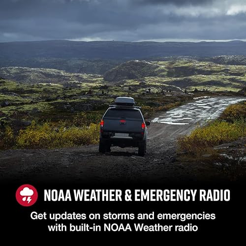 Cobra HHRT50 Road Trip CB Radio - 2-Way Handheld Emergency Radio with Access to Full 40 Channels & NOAA Alerts, Rooftop Magnet Mount Antenna and Omni-Directional Microphone, Black, 6.3 x 2 x 1.75 HHRT50 Road Trip Handheld CB Radio