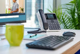 Poly Edge E220 IP Desk Phone (Plantronics + Polycom) – Designed for Common Areas – 4-line Keys for up to 16 Lines – Integrated Bluetooth for Mobile Phone & Headset Pairing – New Accessibility Options