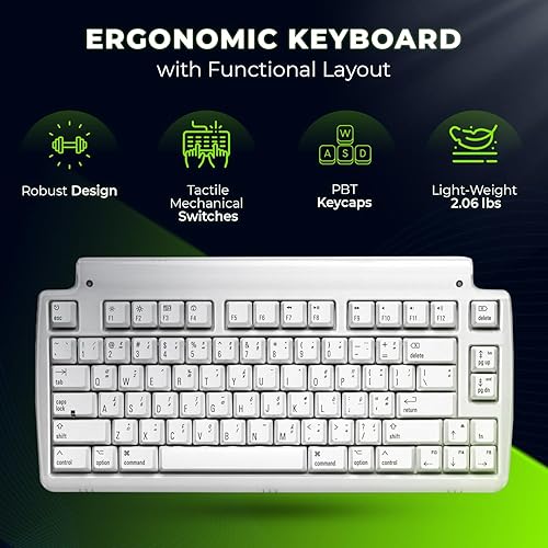 Matias Mini Tactile Pro for Mac Mechanical Keyboard (White Alps (Matias))