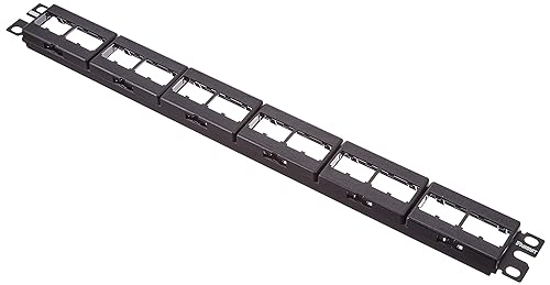 Panduit CPP24WBLY 24-Port Flat Patch Panel, Black 1 RU Black