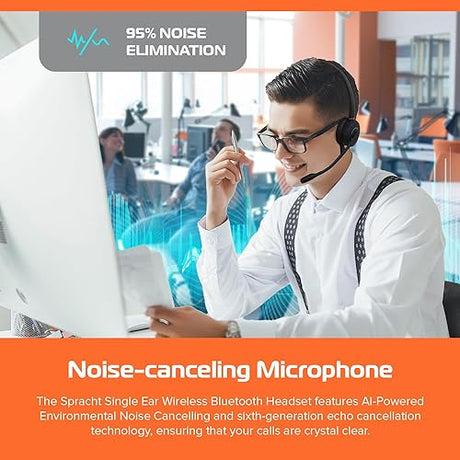 Spracht HS-2050 Zum Maestro BT Single Ear Wireless Bluetooth Headset