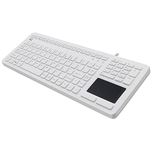 Adesso AKB-270UW - Antimicrobial Waterproof Touchpad Keyboard,White