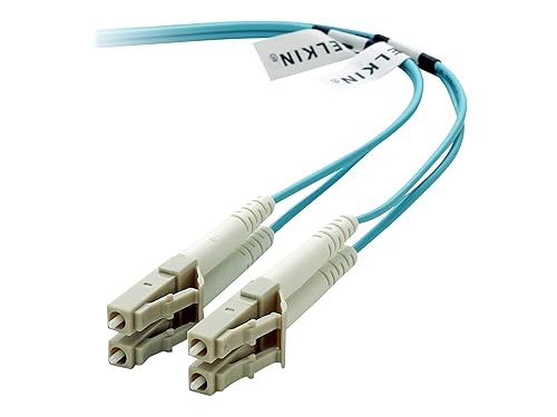 Belkin LC/LC 10 Gig Aqua 50/125 Fiber Patch Cable (2-Meter) 2-Meter LC/LC