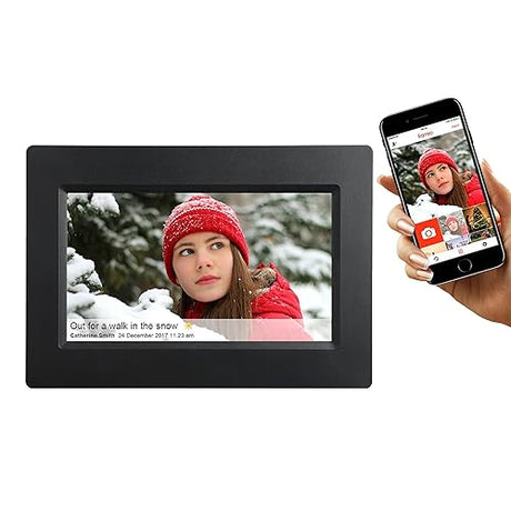 Supersonic SC-7107W 7-Inch Smart Photo Frame IPS Touch Screen with 8GB Memory, WiFi, App Control, Multi-Language Menus and Auto-Rotation. Display, Share, and Cherish Memories Easily. 5.6 x 8 x 1