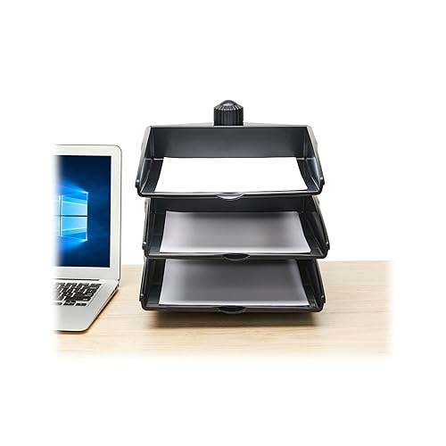 Tripp Lite 3-Tray Desk Organizer with Clamp Screw Attachment, 8.5 x 11 Document Sized Swivel Tray Shelf, Easy Assembly, TAA Compliant, 5-Year Warranty (DDR811TRAYTAA)