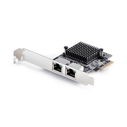 StarTech.com 2-Port 5G Gigabit PCIe Network Adapter Card, PCI Express LAN Card, Realtek RTL8126, Windows and Linux, TAA