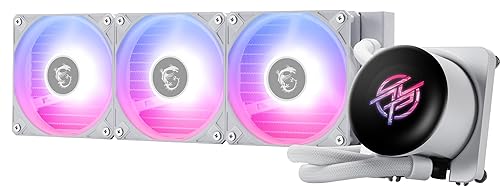 MSI MPG CORELIQUID P13 360 White - AIO ARGB CPU Liquid Cooler - 360mm Radiator - LGA 1851 / AM5 Ready - IPS 2.1 LCD Screen - Triple 120mm ARGB PWM Fans - Uni Bracket - White