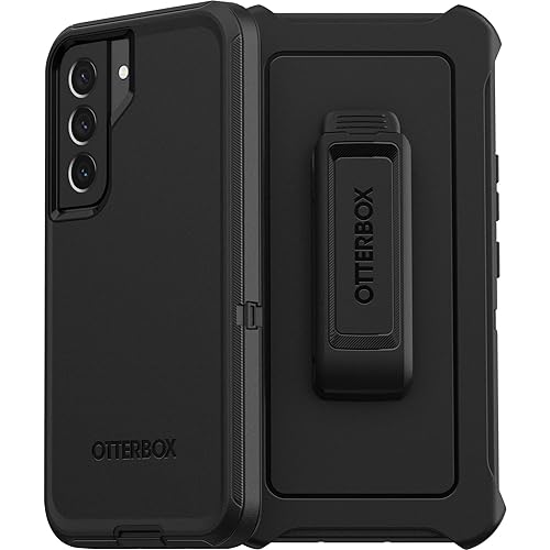 OTTERBOX Samsung Galaxy S22 Defender Series Case - Black 77-86358, Multi-Layer defense, Wireless Charging Compatible, Port Protection, Slim design