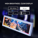 Lian Li 8.8 Universal Screen for PC - Adjustable Mounting for Any Computer Setup - Customizable ARGB Frame - PC Temperature Display Panel - LCD Screen Disply - Mini Monitor - SM088W (US88 v1 White)