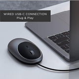 Satechi Aluminum C1 USB-C Wired Mouse – Optical Computer Mouse – for M2/ M1 MacBook Pro/Air, M2/ M1 iPad Pro/Air, M2 Mac Mini, iMac M1 (Space Gray)