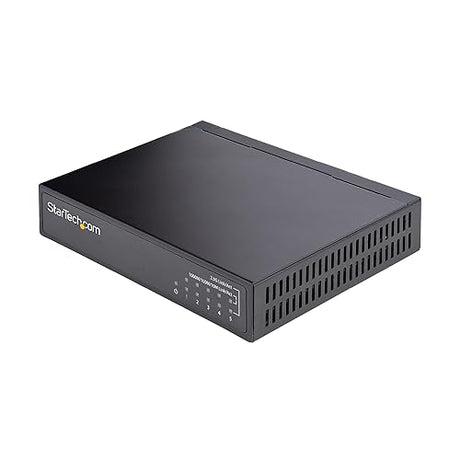 StarTech.com Unmanaged 2.5G Switch - 5 Port Gigabit Switch - 2.5GBASE-T Unmanaged Switch - Network Switch - Desk or Wall Mount - Backwards Compatible with 10/100/1000Mbps Devices - 9K Jumbo (DS52000)