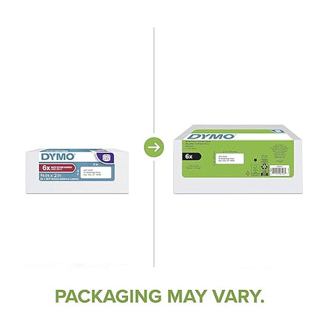 DYMO Authentic LabelWriter Return Address Labels for LabelWriter Label Printers, White, 3/4'' x 2'' (30330), 6 Rolls of 500 3000 Return Address Labels Standard Packaging