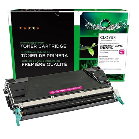 Clover Remanufactured Toner Cartridge Replacement for Lexmark C746/C748 | Magenta