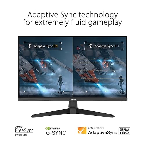 ASUS TUF Gaming 27” 1080P Monitor (VG279Q3A) – Full HD, 180Hz, 1ms, Fast IPS, Extreme Low Motion Blur Sync, FreeSync Premium, G-SYNC Compatible, Variable Overdrive, 99% sRGB, DisplayPort, HDMI