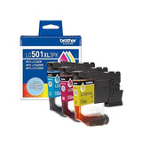 Brother Genuine LC501XL3PKS High Yield Cyan, Magenta, Yellow Ink Cartridges