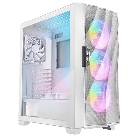 Antec Dark League DF700 Flux White, Mid Tower ATX Gaming Case, Flux Platform, 5 x 120mm Fans Included, ARGB & PWM Fan Controller, Tempered Glass Side Panel, High-Airflow Mesh Front Panel