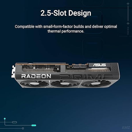 ASUS Prime Radeon™ RX 9070 OC Edition Graphics Card (PCIe 5.0, HDMI/DP 2.1, 2.5-Slot Design, axial-tech Fans, Dual Ball Fan Bearings, Dual BIOS, ASUS GPU Guard) PRIME RX9070|OC|16GB|EVO