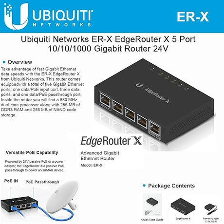 UBIQUITI ER-X Router, Black