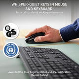 Cherry Stream Comfort Desktop Wireless Keyboard and Mouse | USB SX Scissors Mechanism | Whisper-Quiet Silent | Keystroke (Black, Desktop Combo) Desktop Combo Black