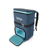 Ninja FrostVault Go 36-Can Backpack Soft Cooler with Cold Dry Zone Storage, Lightweight for Carrying, Premium Insulated Cooler, Ice for Hours, Lakeshore Blue, FF136CNV (Canadian Version)