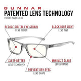Gunnar - Blue Light Reading Glasses - Blocks 65% Blue Light - Vertex +2.5 Power Gray Crystal, Clear Tint