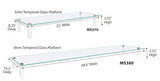 Kantek Extra-Wide Glass Monitor Riser, 3.25 X 10.2 X 39.4, Clear (MS380) Extra Wide Double Monitor Stand
