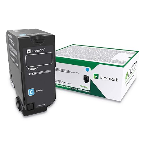Lexmark High Yield Cyan Return Program Toner Cartridge for US Government, 12000 Yield (74C0HCG)