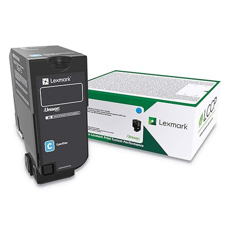 Lexmark High Yield Cyan Return Program Toner Cartridge for US Government, 12000 Yield (74C0HCG)