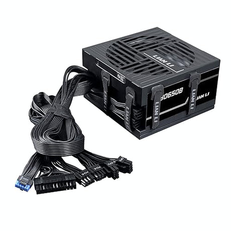Lian Li RB650 80 Plus Bronze Non Modular - Low-Noise ATX 650 Watt Power Supply w/ 12+4Pin Connector - ATX 3.1 & PCIe 5.1 Compliant - Cable Management - 135mm Larger Fan - Active PFC - Black (RB0650B) 650W