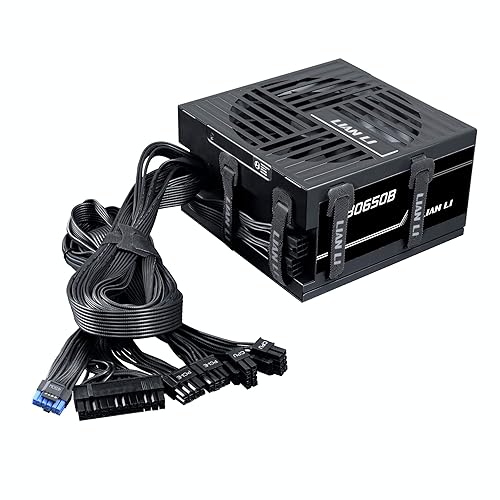 Lian Li RB650 80 Plus Bronze Non Modular - Low-Noise ATX 650 Watt Power Supply w/ 12+4Pin Connector - ATX 3.1 & PCIe 5.1 Compliant - Cable Management - 135mm Larger Fan - Active PFC - Black (RB0650B) 650W
