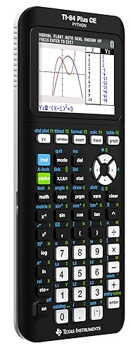 Texas Instruments TI-84 Plus CE Color Graphing Calculator, Black 7.5 Inch Black Standard Packaging