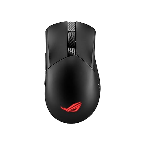 ASUS ROG Gladius III Wireless AimPoint Gaming Mouse, Connectivity (2.4GHz RF, Bluetooth, Wired), 36000 DPI Sensor, 6 programmable Buttons, ROG SpeedNova, Replaceable switches, Paracord Cable, Black