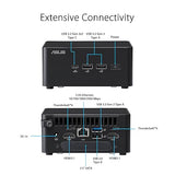 ASUS Intel 14. NUC 14 Pro Long Barebone with Generation Core Ultra 5 125H (NPU Support), DDR5 RAM, Triple Storage, Thunderbolt 4, Wi-Fi 6E & Bluetooth 5.3, Toolless Case Access, VESA Mounted NUC 14 Pro|Core Ultra 5 Barebones|Tall