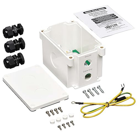 Tripp Lite Outdoor in-Line Power Over Ethernet PoE Surge Protector, Cat5e Cat6 & Cat6a, Up to 1 Gigabit per Second, 110 Punch Down, IP68 Dust & Water Resistant, 2-Year Warranty (B110-SP-CAT-OD2)