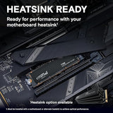 New 2024 Crucial T705 1TB PCIe Gen5 NVMe M.2 SSD - Up to 13,600 MB/s - Game Ready - Internal Solid State Drive (PC) - +1mo Adobe CC - CT1000T705SSD3 1TB T705