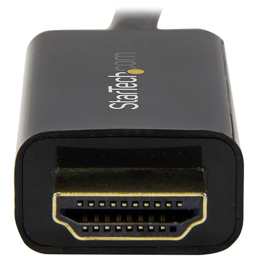 StarTech.com 3ft (1m) DisplayPort to HDMI Cable - 4K 30Hz - DisplayPort to HDMI Adapter Cable - DP 1.2 to HDMI Monitor Cable Converter - Latching DP Connector - Passive DP to HDMI Cord (DP2HDMM1MB)