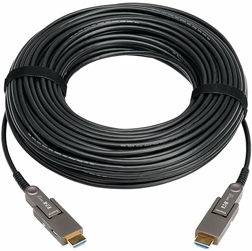 Eaton Tripp Lite Series 8K HDMI Fiber Active Optical Cable [AOC] with Detachable Connectors [M/M] - 8K UHD @ 60 Hz, HDR, HDCP 2.3, Black, 40 m [131 ft.]