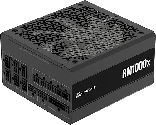 CORSAIR RM1000x Fully Modular Low-Noise ATX Power Supply – ATX 3.1 Compliant – PCIe 5.1 Support – Cybenetics Gold Efficiency – Native 12V-2x6 Connector – Black RMx (2024) 1000 Watts Black
