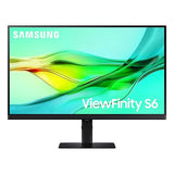 SAMSUNG 27 ViewFinity S6 (S60UD) Series QHD High Resolution Computer Monitor, 100Hz, HDR10, USB-C, Built-in LAN Port, Daisy Chain Support, Easy Setup, Height Adjustable Stand, LS27D606UANXGO, 2024