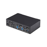 StarTech.com 2-Port DisplayPort KVM Switch, 4K 60Hz, DP 1.2, HDCP 1.4, EDID Management, 2-Port USB 3.0 Hub, TAA Compliant