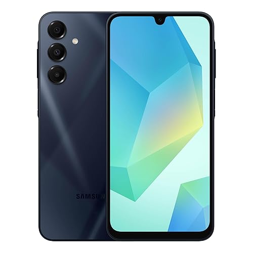 Samsung Galaxy A16 5G A Series, Unlocked Android Smartphone, Large AMOLED Display, Durable Design, Super Fast Charging, Expandable Storage, 5G Connectivity, US Version, 2025, Blue Black Blue Black A16 Only