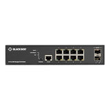 Black Box Network - LPB3010A LPB3000 Ethernet Switch - 8 Ports - Manageable - TAA Compliant - 2 Layer Supported - Modular - Optical Fiber, Twisted Pair - PoE Ports - Wall Mountable - 1