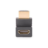 StarTech.com Down Angle HDMI 2.0 Adapter, Male to Female, Vertical 90-Degree Angled HDMI Port Saver/Extension, 4K 60Hz